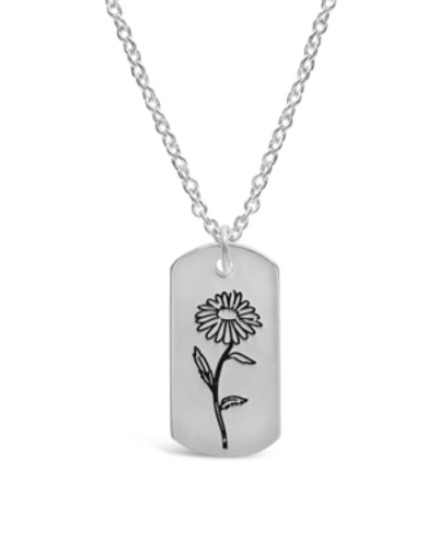 Sterling Forever Birth Flower Pendant Necklace In April,daisy,silver