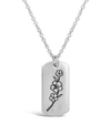Sterling Forever Birth Flower Pendant Necklace In Silver