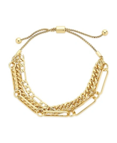STERLING FOREVER WOMEN'S LAYERED CHAIN BOLO BRACELET