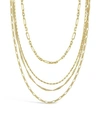 Sterling Forever Women's Multi Chain Layered Necklace In 14k Gold Plated