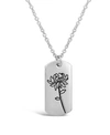 Sterling Forever Women's Birth Flower Necklace In Silver