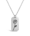Sterling Forever Women's Birth Flower Necklace In Silver