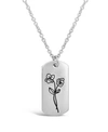 Sterling Forever Birth Flower Pendant Necklace In Silver