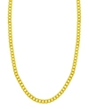 Essentials Curb Chain Necklace, Gold Plate And Silver Plate 24" In Gold-tone