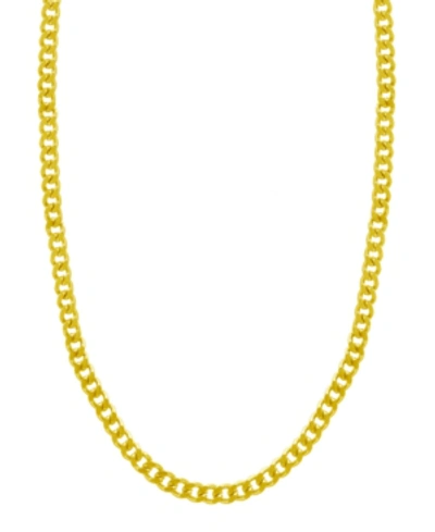 Essentials Curb Chain Necklace, Gold Plate And Silver Plate 24" In Gold-tone