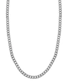 Essentials Curb Chain Necklace, Gold Plate And Silver Plate 18" In Silver-tone