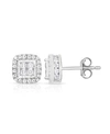 TRUMIRACLE DIAMOND FRAME QUAD STUD (1 CT. T.W.) IN 14K WHITE GOLD