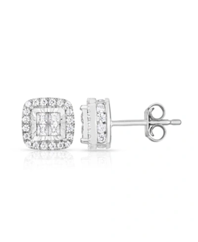 Trumiracle Diamond Frame Quad Stud (1 Ct. T.w.) In 14k White Gold