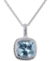 MACY'S BLUE TOPAZ 18" PENDANT NECKLACE (8-1/2 CT. T.W.) IN STERLING SILVER
