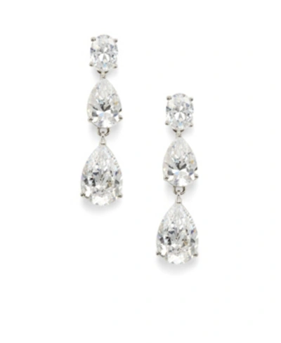 Eliot Danori Drop Cubic Zirconia Earing, Created For Macy's In Silver-tone