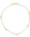 Macy's Diamond Bezel Station Link Bracelet (1/6 Ct. T.w.) In 14k White Or Yellow Gold In Yellow Gold