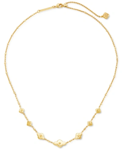 Kendra Scott Medallion 18" Adjustable Strand Necklace In Gold