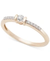 Wrapped Certified Diamond Stack Ring (1/6 Ct. T.w.) In 14k Gold, Created For Macy's In Yellow Gold