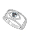 Wrapped Diamond Evil Eye Ring (1/6 Ct. T.w.) In 10k Gold Or 10k White Gold Created For Macy's In White Gold