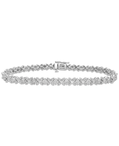 Wrapped In Love Diamond Butterfly Link Bracelet (1 Ct. T.w.) In Sterling Silver, Created For Macy's
