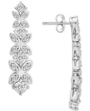 WRAPPED IN LOVE DIAMOND BUTTERFLY DROP EARRINGS (1 CT. T.W.) IN STERLING SILVER, CREATED FOR MACY'S