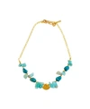 MINU JEWELS WOMEN'S AIN NECKLACE WITH TURQUOISE AND AMAZONITE STONES