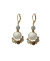 Minu Jewels Women's Nurelle Ain Earrings With Amazonite And White Jade Beads In Gold-tone
