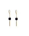 MINU JEWELS WOMEN'S BAR DROP EARRINGS WITH BLUE LAPIS STONES