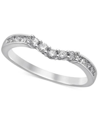 Macy's Diamond Curved Anniversary Ring (1/3 Ct. T.w.) In 14k White Gold