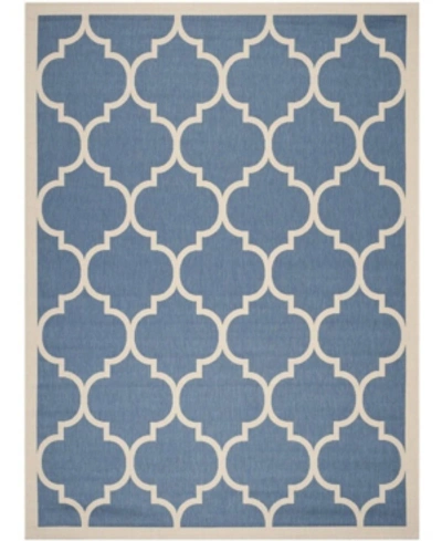 Safavieh Courtyard Cy6914 Blue And Beige 9' X 12' Outdoor Area Rug