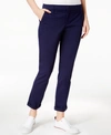 Tommy Hilfiger Women's Th Flex Hampton Cuffed Chino Straight-leg Pants, Created For Macy's In Sky Captain