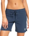 Roxy Juniors' Sea Solid Board Shorts In Mood Indigo