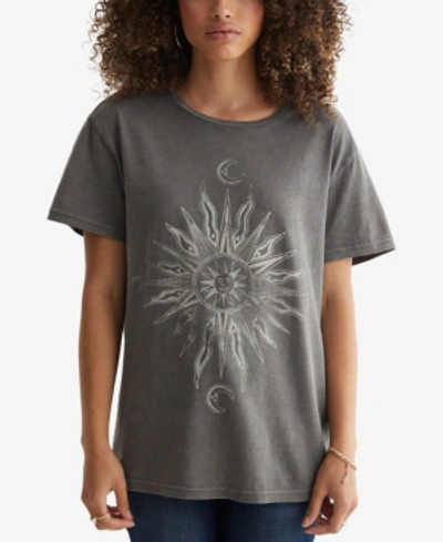 Lucky Brand Graphic Print Cotton T-shirt In Grey