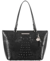 Brahmin Medium Asher Melbourne Leather Tote In Black/gold