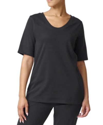 Hue Wear Ever U R Lounge Elbow-sleeve T-shirt In Black