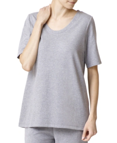 Hue Wear Ever U R Lounge Elbow-sleeve T-shirt In Med. Grey Heather