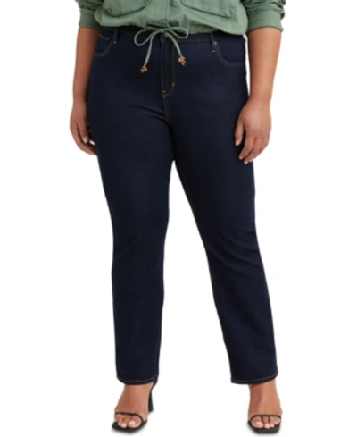 Levi's Trendy Plus Size 724 High-rise Straight-leg Jeans In Blue