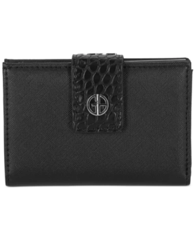 Giani Bernini Framed Indexer Wallet, Created For Macy's In Black
