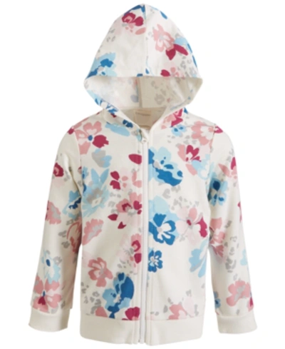 First Impressions Kids' Baby Girls Lily Leopard-print Zip-up Hoodie, Created For Macy's In Neo Natural