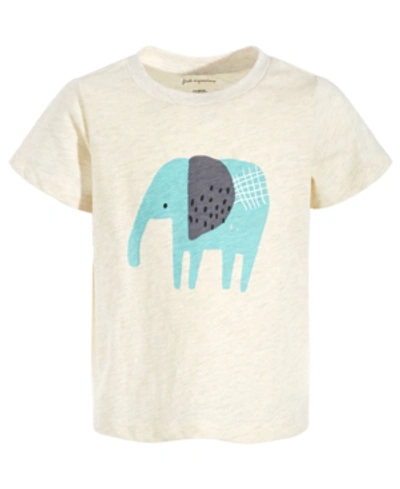 First Impressions Kids' Baby Boys Elephant Cotton T-shirt, Created For Macy's In Pebble Heather