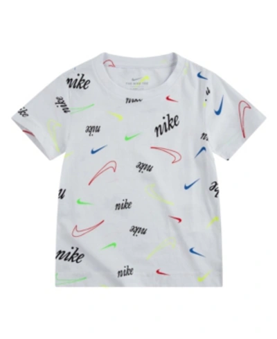 Nike Kids' Little Boys Printed T-shirt In White
