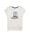 POLO RALPH LAUREN BIG GIRLS COTTON JERSEY GRAPHIC T-SHIRT