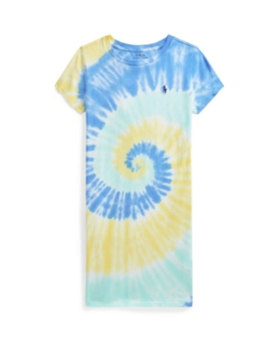 Polo Ralph Lauren Kids' Big Girls Tie-dye Cotton Jersey T-shirt Dress In Tie Dye Swirl