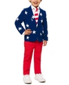 OPPOSUITS TODDLER BOYS 3-PIECE STARS AND STRIPES SUIT SET