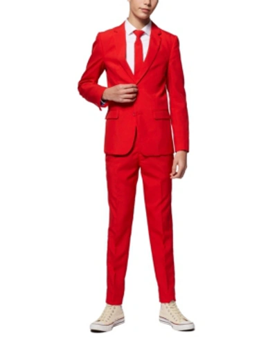 OPPOSUITS BIG BOYS 3-PIECE DEVIL SOLID SUIT SET