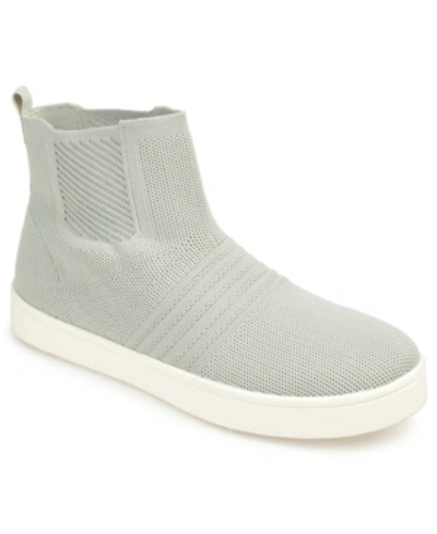 Journee Collection Women's Kody Knit Slip On Sneakers In Green