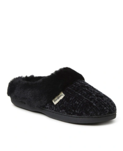 Dearfoams Women's Claire Marled Chenille Knit Clog In Black