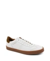 Bruno Magli Men's Bono Classic Sport Lace Up Sneakers Men's Shoes In White Calf