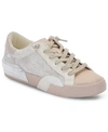 Dolce Vita Zina Lace-up Sneakers Women's Shoes In Dune Metallic Calf Hair