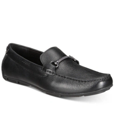 Alfani Men's Marcus Tumbled Drivers, Created For Macy's Men's Shoes In Black