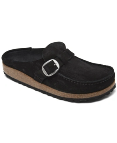 Birkenstock Women's Buckley Suede Leather Clogs From Finish Line In Black