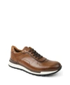 Bruno Magli Davio Hand-burnished Leather Sneaker In Cognac Leathe