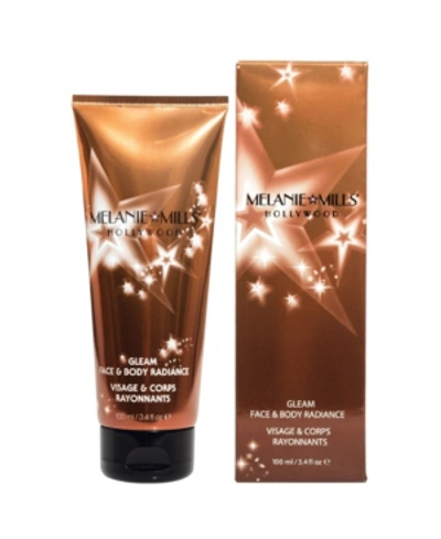 Melanie Mills Hollywood Gleam Face And Body Radiance All In One Makeup, Moisturizer And Glow, 3.4 oz In Deep Gold