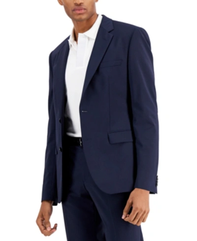 Hugo Boss Karl224x Mens Wool Modern Fit Two-button Blazer In Dark Blue