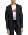 Hugo Boss Hugo By  Men's Modern-fit Solid Wool-blend Suit Jacket In Black